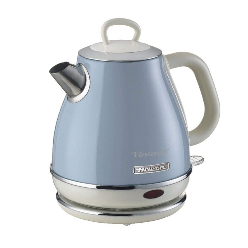 Ariete 2868 Bollitore Elettrico Vintage 1 Litro - Infusi, Tè e Tisane - Autospegnimento - Acciaio Inox - 1 Litro - 1600 Watt - C