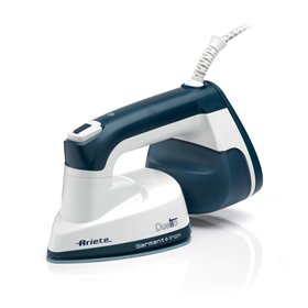 Ariete 6246 Duetto Garment Iron - Stiratrice Verticale e Ferro da Stiro con piastra in Ceramica antiaderente - 1000 Watt - Bianc