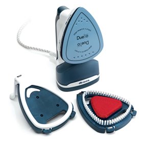 Ariete 6246 Duetto Garment Iron - Stiratrice Verticale e Ferro da Stiro con piastra in Ceramica antiaderente - 1000 Watt - Bianc