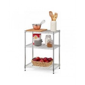 Scaffale Confortime 3 livelli Cromato (60 x 30 x 120 cm)