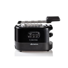 Ariete 159 Toastime - Tostapane con Pinze per 2 fette di pane - 9 Gradi di Doratura - 700 Watt - Nero