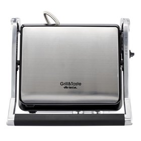 Ariete 1918 Grill &amp Taste - Griglia Elettrica - Piastre Antiaderenti removibili basculanti - apertura 180° - 5 Temperature - 