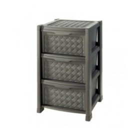 Cassettiera Tontarelli Arianna Marrone 3 cassetti 38,5 x 39 x 63,5 cm