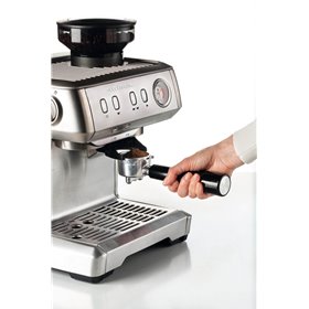 Ariete 1313 - Macchina da Caffè con Macinacaffè in Acciaio Inox - per Polvere e Cialde ESE - 1 e 2 tazze - Montalatte - 15 bar -