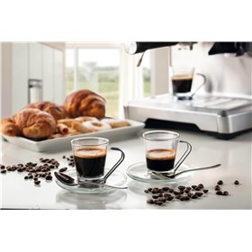 Ariete 1313 - Macchina da Caffè con Macinacaffè in Acciaio Inox - per Polvere e Cialde ESE - 1 e 2 tazze - Montalatte - 15 bar -