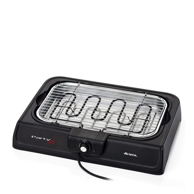 Ariete 723 Party Grill - barbecue elettrico. Potenza 2000W. Cottura lenta e rapida. Per carne, verdura e pesce. Dotata di vassoi