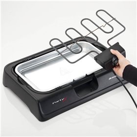Ariete 723 Party Grill - barbecue elettrico. Potenza 2000W. Cottura lenta e rapida. Per carne, verdura e pesce. Dotata di vassoi
