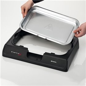 Ariete 723 Party Grill - barbecue elettrico. Potenza 2000W. Cottura lenta e rapida. Per carne, verdura e pesce. Dotata di vassoi