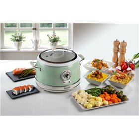 Ariete 2904 Rice Cooker - Cuociriso Elettrico con bowl in ceramica - Sushi fatto in casa - Multicooker - Linea Vintage - 3,5 L -