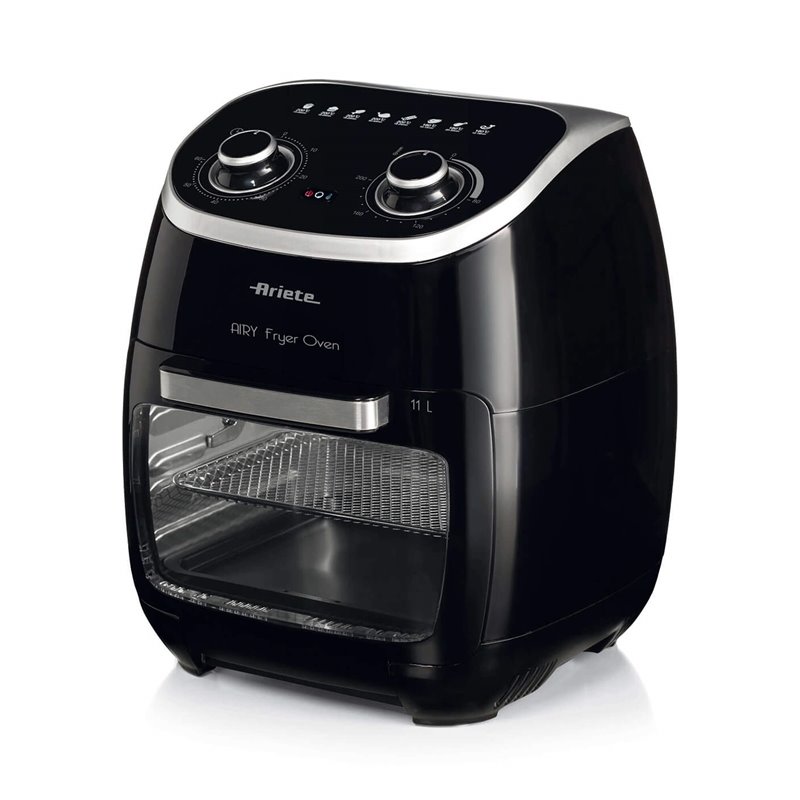 Ariete 4619 Airy Fryer Oven - Friggitrice ad Aria e Forno Elettrico con Girarrosto - Cestello Rotante - Essiccatore - 2000 Watt 