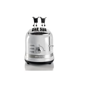 Ariete 149 Tostapane Moderna bianco con pinze per 2 fette di pane, sandwich o toast - 6 livelli di doratura - Scongelamento - Li