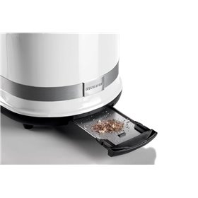 Ariete 149 Tostapane Moderna bianco con pinze per 2 fette di pane, sandwich o toast - 6 livelli di doratura - Scongelamento - Li