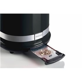 Ariete 149 Tostapane Moderna nero con pinze per 2 fette di pane, sandwich o toast - 6 livelli di doratura - Scongelamento - Line