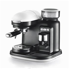Ariete 1318 Moderna Macchina per caffè espresso con macinacaffè integrato, per caffè in grani e macinato, cappuccinatore per sch