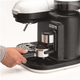 Ariete 1318 Moderna Macchina per caffè espresso con macinacaffè integrato, per caffè in grani e macinato, cappuccinatore per sch