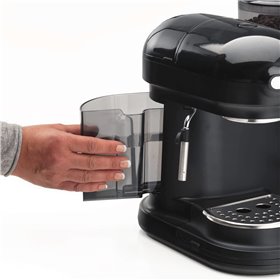 Ariete 1318 Moderna Macchina per caffè espresso con macinacaffè integrato, per caffè in grani e macinato, cappuccinatore per sch