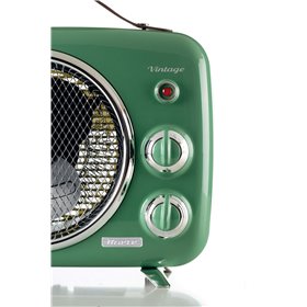 Termoventilatore Vintage, Freddo e Caldo, Termostato regolabile, Maniglia per facile trasporto, 2000 W, Verde