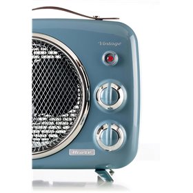 Termoventilatore Vintage, Freddo e Caldo, Termostato regolabile, Maniglia per facile trasporto, 2000 W, Verde