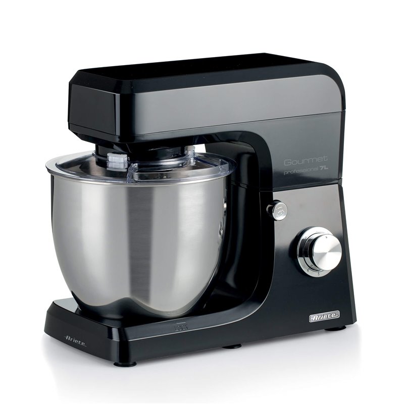 Ariete 1598/02 Gourmet Professional 7L, Impastatrice Planetaria, 1200 W, Capacità 7 L, 3 Accessori, 6 Velocità, Funzione Pulse, 