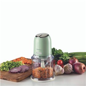 Ariete 438, Tritatutto Vintage, Chopper e Tritaghiaccio, 2 velocità, 4 lame in Acciaio Inox, Tazza graduata 600 ml, 400 W, Verde