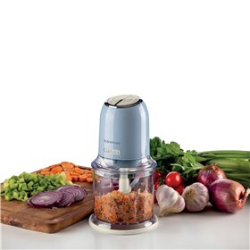 Ariete 438, Tritatutto Vintage, Chopper e Tritaghiaccio, 2 velocità, 4 lame in Acciaio Inox, Tazza graduata 600 ml, 400 W, Beige