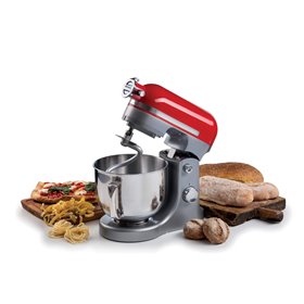 Ariete 1589 Planetaria Moderna, 1600 Watt, 11 velocità, 5,5 Litri, 3 accessori per impastare, amalgamare e montare. Rosso