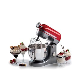 Ariete 1589 Planetaria Moderna, 1600 Watt, 11 velocità, 5,5 Litri, 3 accessori per impastare, amalgamare e montare. Rosso