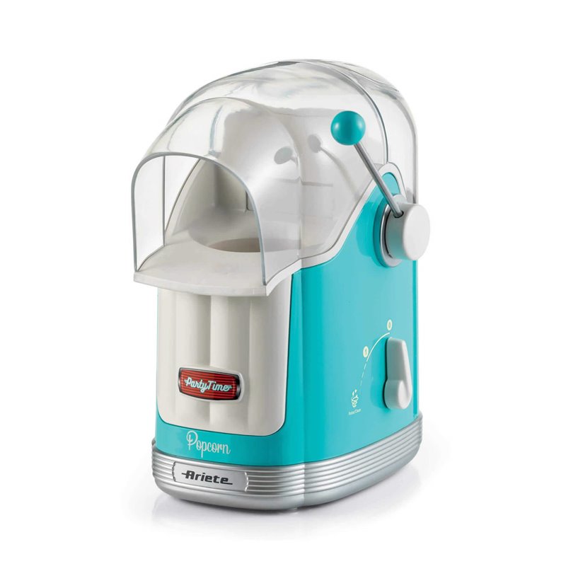 Ariete 2958 Pop Corn Maker Party Time, Macchina per pop corn con leva, 1100 Watt, Capacità 600 g, Cottura ad aria calda senza gr