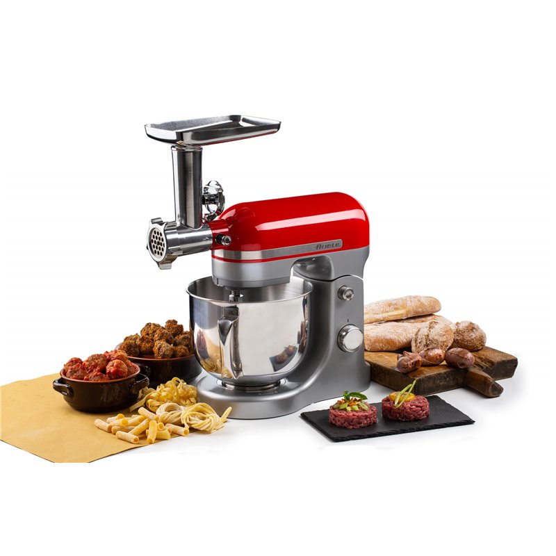 Ariete 4079 Accessorio tritacarne, insaccati e trafila pasta, Kit completo di accessori per Impastatrice Moderna di Ariete mod. 