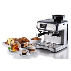 Ariete 1312, Macchina da Caffè con Display Digitale, Macinacaffè Integrato, Compatibile con Caffè in Polvere e Cialde ESE, 15 Ba