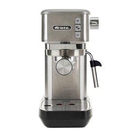 Ariete 1380 Macchina da caffè in metallo, compatibile con caffè in polvere e cialde ESE, 1300 W, Capacità 1,1 L, 15 bar di press