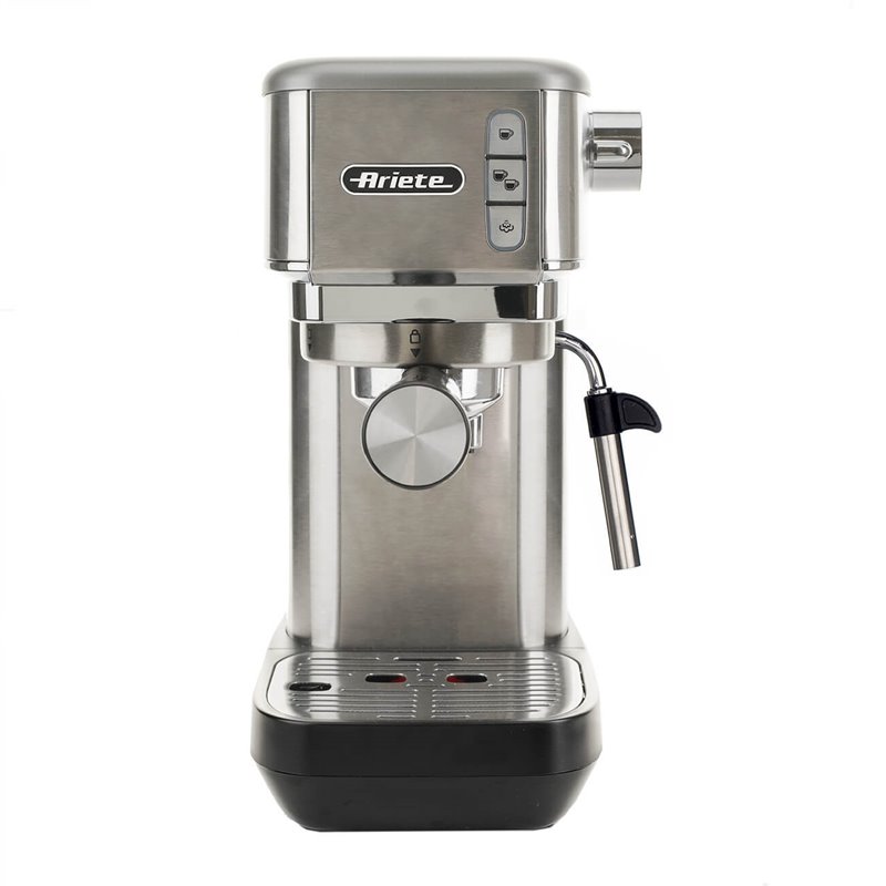 Ariete 1380 Macchina da caffè in metallo, compatibile con caffè in polvere e cialde ESE, 1300 W, Capacità 1,1 L, 15 bar di press