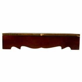 Scatola-Portagioie Alexandra House Living Marrone scuro Ottone Legno di mango Legno MDF 20 x 7 x 33 cm