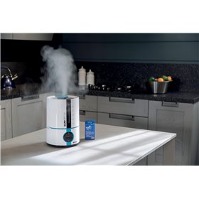 Ariete 2836 Sani-Jet Air, Umidificatore a ultrasuoni con funzione igienizzante, 30 Watt, Capacità Serbatoio 5L, 3 livelli di int