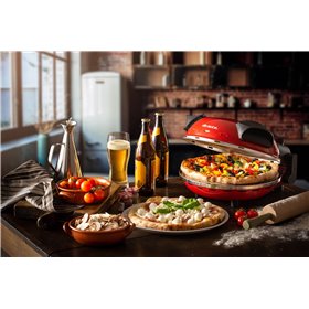 Ariete 909 Forno Pizza -  Pizza in 4 minuti - Piastra in pietra refrattaria con trattamento antiaderente - Temperatura max 400° 