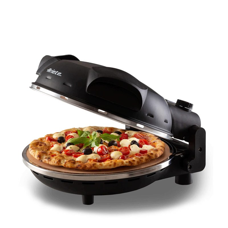 Ariete 917 Forno Pizza -  Pizza in 4 minuti - Piastra in pietra refrattaria con trattamento antiaderente - Temperatura max 400° 