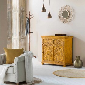 Scatola-Portagioie Alexandra House Living Marrone scuro Ottone Legno di mango Legno MDF 20 x 7 x 33 cm