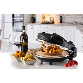 Ariete 917 Forno Pizza -  Pizza in 4 minuti - Piastra in pietra refrattaria con trattamento antiaderente - Temperatura max 400° 