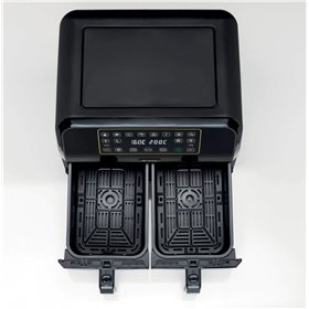 Ariete 4623 Airy Fryer Dual, Friggitrice ad aria con doppio cestello, 1700 W, Capacità 8L, 3 Funzioni di cottura, Pannello digit