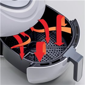 Ariete 4618 Airy Fryer XXL - Friggitrice ad Aria - Frigge 2,5 kg di Patatine Fritte - 7 Litri - Cottura Senza Olio e Grassi - 18