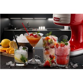 Ariete 76 Ice Crusher Party Time, Macchina per tritare il ghiaccio, 30 W, Cestello tritaghiaccio removibile, Lame in acciaio ino