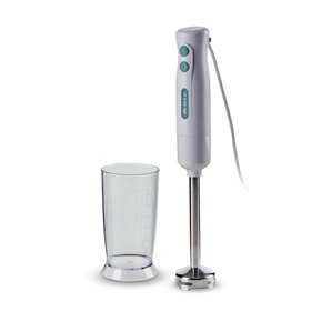 Ariete 601 Frullatore a immersione Breakfast, 700 W, 2 velocità, Lama in acciaio inox, Gamba removibile, Bicchiere trasparente, 