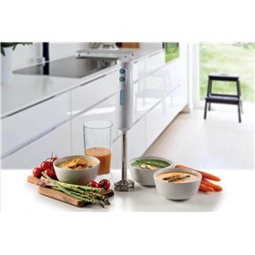 Ariete 601 Frullatore a immersione Breakfast, 700 W, 2 velocità, Lama in acciaio inox, Gamba removibile, Bicchiere trasparente, 
