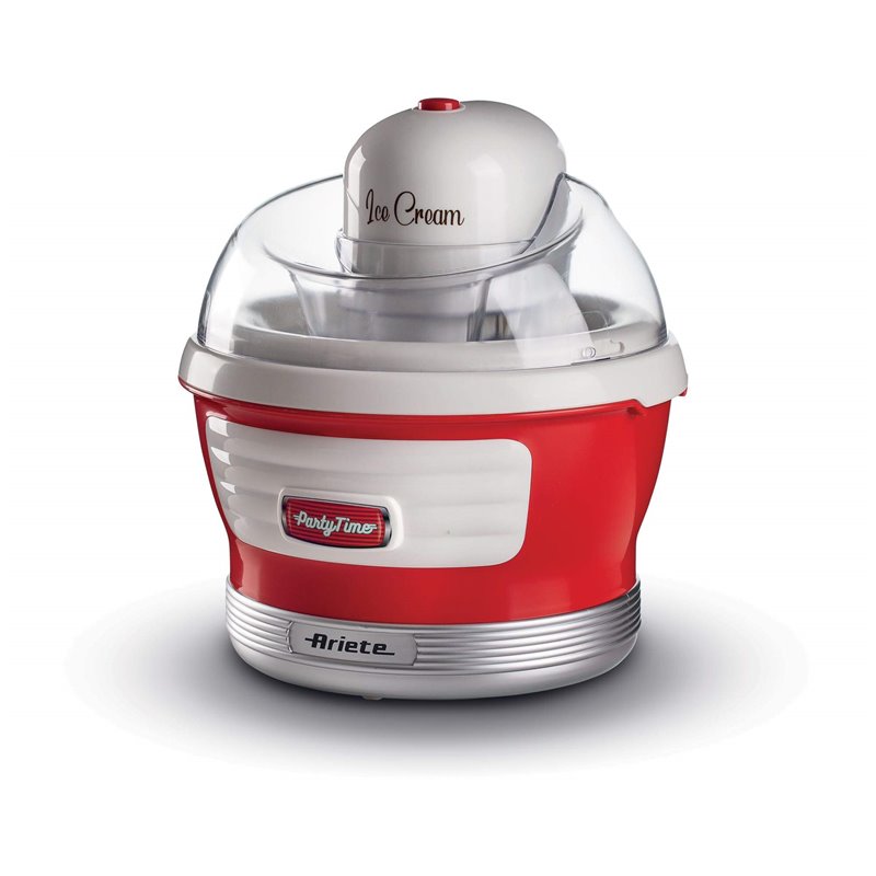 Ariete 643 Ice Cream Maker Party Time, Macchina per fare il gelato, 12W, Capacità 1,5 L, Cestello estraibile con doppio isolamen