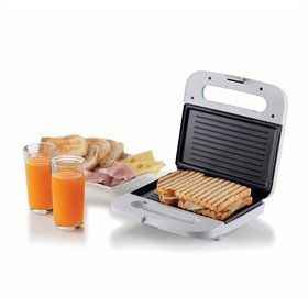 Ariete 1971 Tostiera Breakfast, Piastra elettrica per toast, sandwich e panini, 750W, Piastre fisse grill, Rivestimento antiader