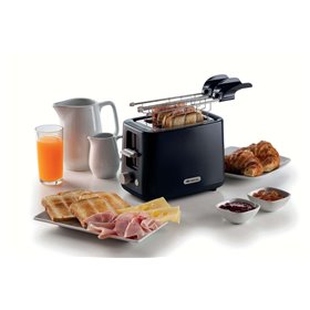 Ariete 157 Tostapane Breakfast, 760W, Capacità 2 fette di pane, Pinze in acciaio inox, 7 livelli di doratura, Pulsante stop, Toc