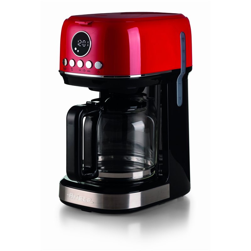 Ariete 1396 Macchina da caffè con filtro Moderna, Caffè americano, Capacità fino a 15 tazze, Base riscaldante, Display LCD, Filt