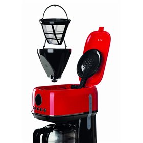 Ariete 1396 Macchina da caffè con filtro Moderna, Caffè americano, Capacità fino a 15 tazze, Base riscaldante, Display LCD, Filt