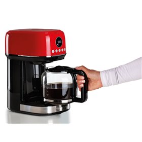 Ariete 1396 Macchina da caffè con filtro Moderna, Caffè americano, Capacità fino a 15 tazze, Base riscaldante, Display LCD, Filt