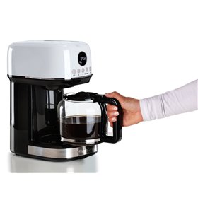Ariete 1396 Macchina da caffè con filtro Moderna, Caffè americano, Capacità fino a 15 tazze, Base riscaldante, Display LCD, Filt